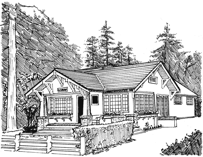 sketch of the GS Haly Company’s main office building